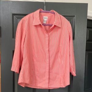 BOGO SALE Chico’s Striped Button Down Top